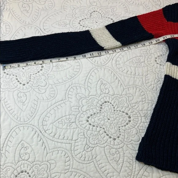 Lauren Ralph Lauren Striped Linen Long Sleeve Knit Crewneck Sweater - Women’s M - Picture 6 of 7